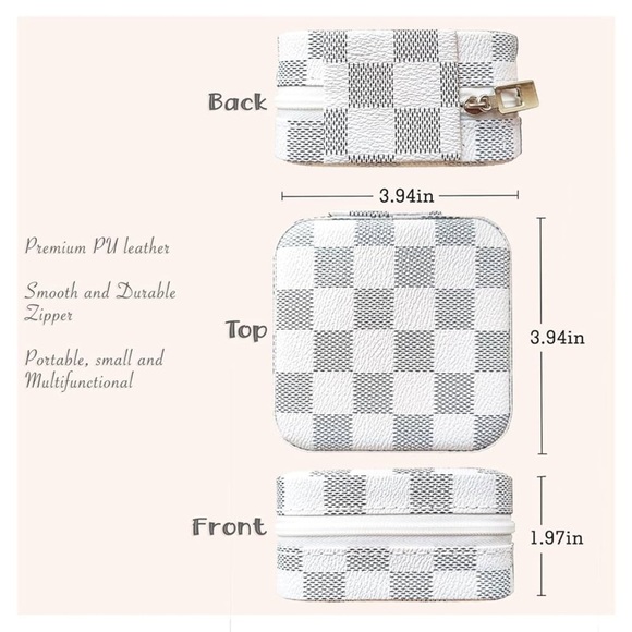 Damier Checkered White Jewelry box - Picture 2 of 3